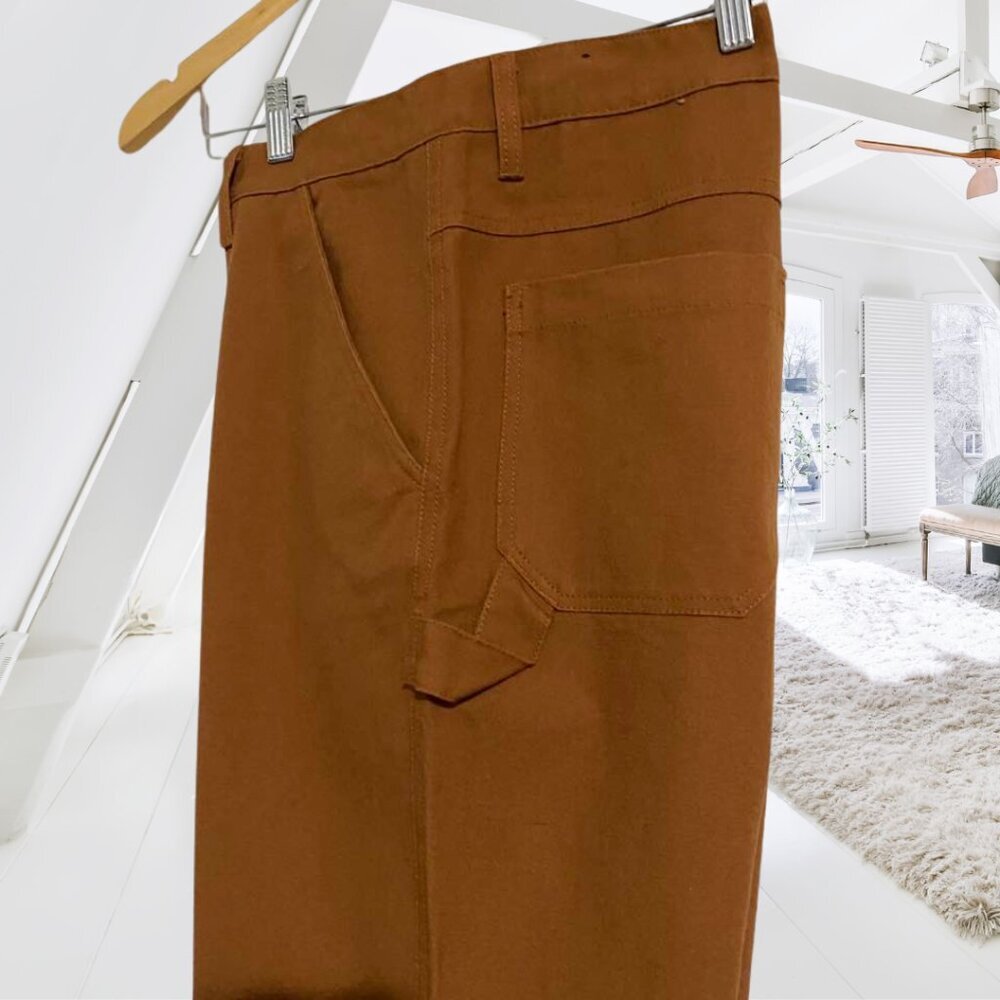 Empyre Vault Carpenter Pants Jeans Rust Brown Size 32 | Utility Workwear Style - Picture 7 of 15
